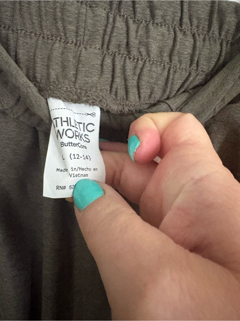 Athletic Works Olive Green Women's Elastic Waist Shorts - Picture 3 of 5
